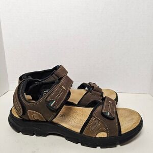 Grisport Castelcucco-TV Mens Brown Leather Hiking Walking Sandals Size 41 Italy